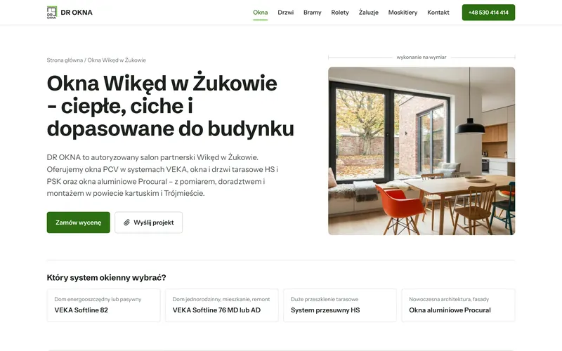 Podstrona okien Wikęd z porównaniem systemów okiennych.